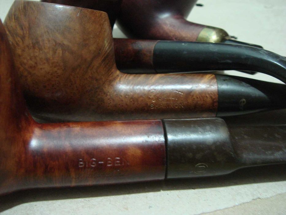 Lot 4 Pipe Vechi Vintage pentru Tutun Big-Ben Mondial Shannon Pipa