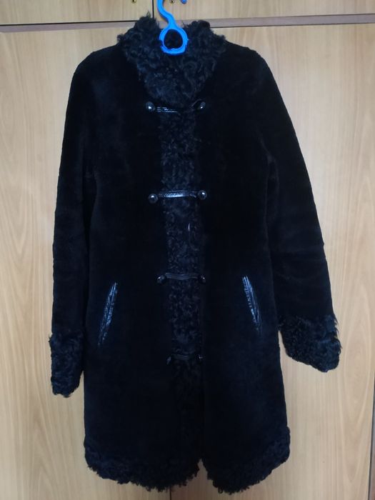 Дубленка / шуба, натуральный мех (овчина, каракуль), кожа, р-р 44 рос.