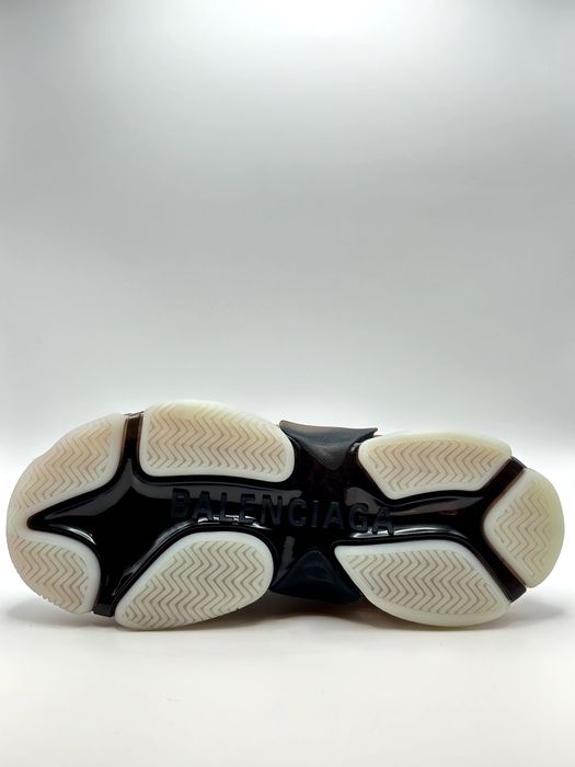 Balenciaga Triple S White/Black Sole Sneakers