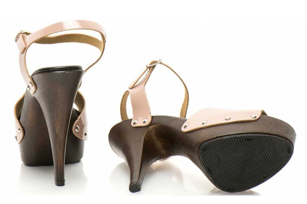 %ПРОМО% VERSACE № 36 – Дамски сандали ест кожа ток/платформа 13/4см