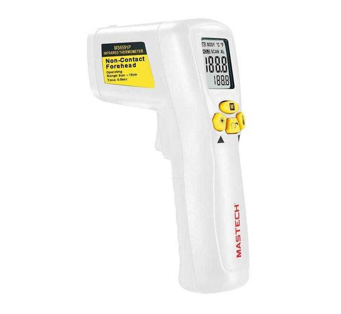 Термометър MS6591P, безконтактен, лазерен за тяло, 32°C до 42°C
