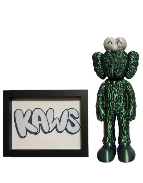 Figurină KAWS bff (replica Elmo),texturat, 30 cm