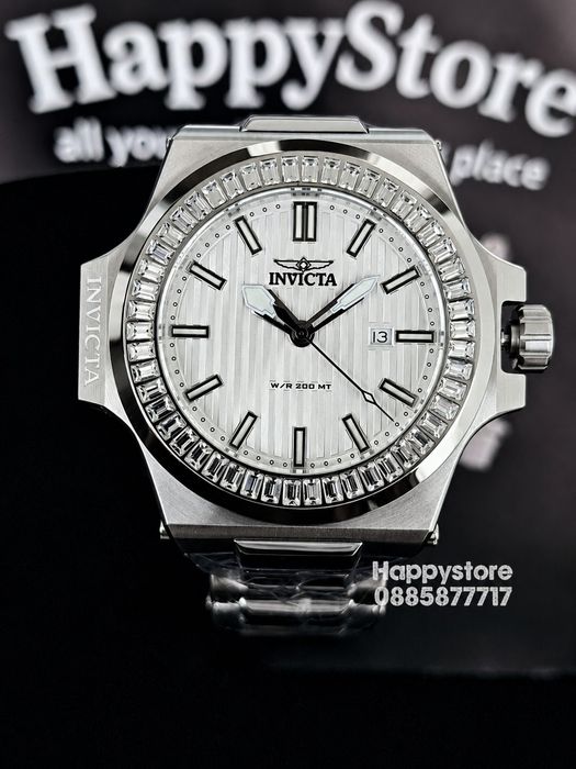 INVICTA Akula Swiss Diamond Silver 58 mm, Инвикта нов ръчен часовник