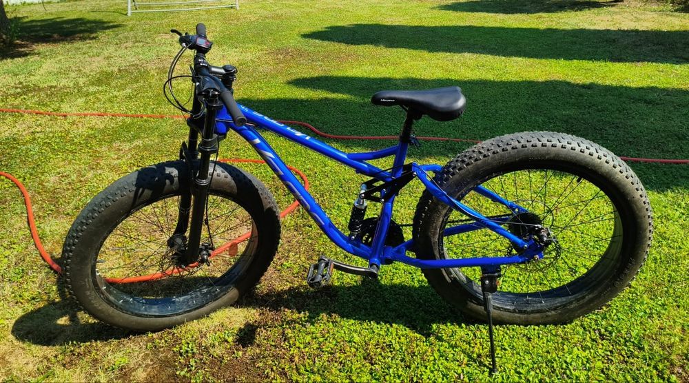 Bicicletă Fat Bike Velors, Mărimea M Full Suspension (Model 2023) - Stare Foarte Bună