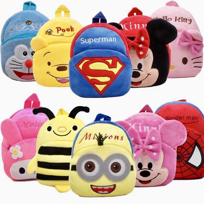Детска фигурална раница Мечо пух минион спайдър мен spiderman superman