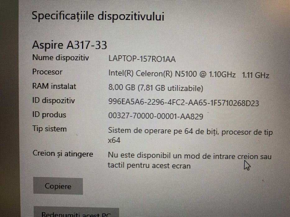 Acer Aspire A317-33 display Full HD  ‎17.3 Inches  SSD 512GB