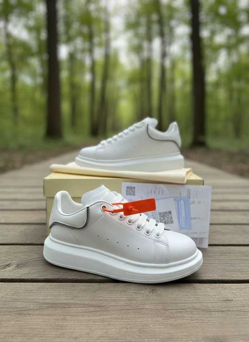 Adidasi Alexander Mc Q u e e n Zip Alb - Full BOX