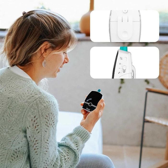Babymoov Premium Care – Дигитален аудио бебефон, обхват до 1400 м, двупосочна комуникация, нощна лампа, температура, приспивни мелодии и VOX