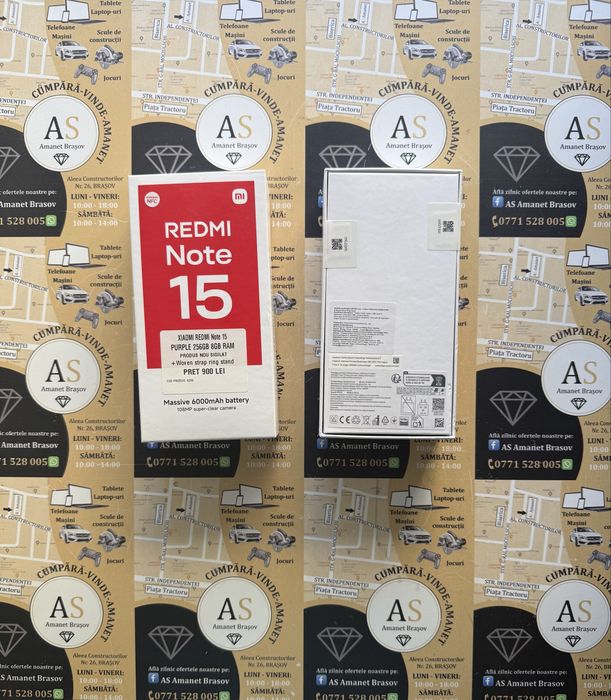 Xiaomi Redmi Note 15 256Gb 8Gb Ram Black Nou Sigilat