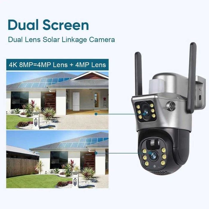 NOU! Camera de supraveghere 4K Ultra HD, WI-FI sau 4G,cu panou solar
