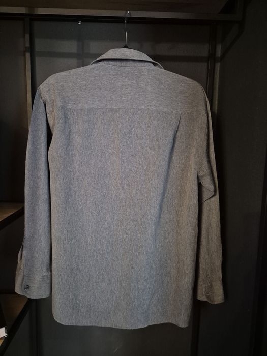 Cămașă BOSS Hugo Boss gri melanj, mărimea M, stil casual-elegant