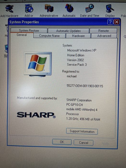 Лаптоп SHARP Антика