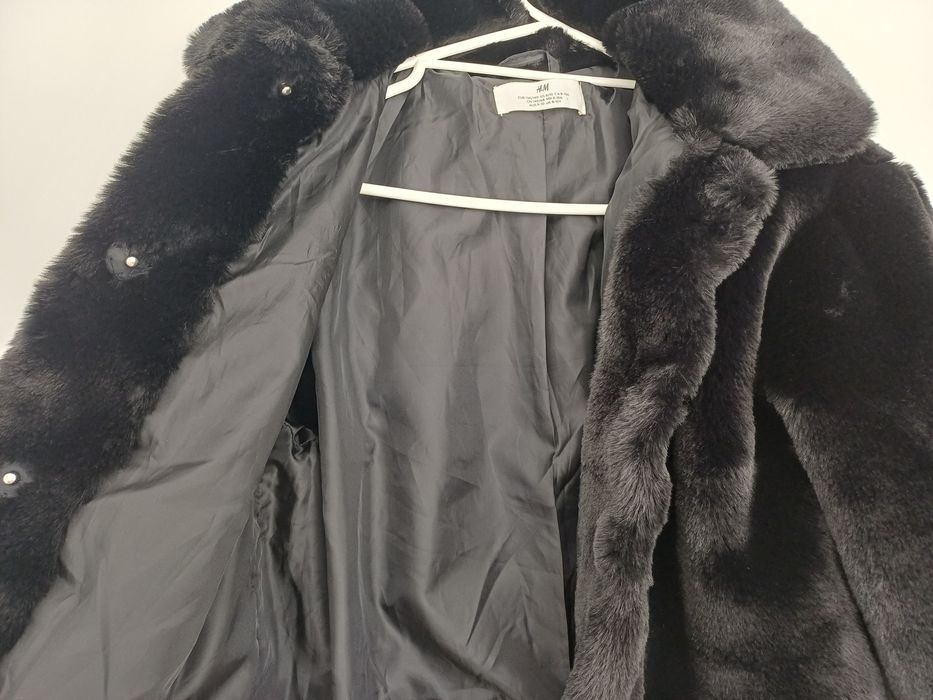 Haină blană artificială, H&M, mărimea 134/140