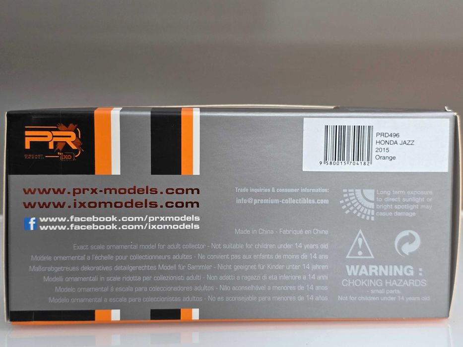 Macheta Auto 1/43 Premium X By IXO Honda Jazz 2015 Orange