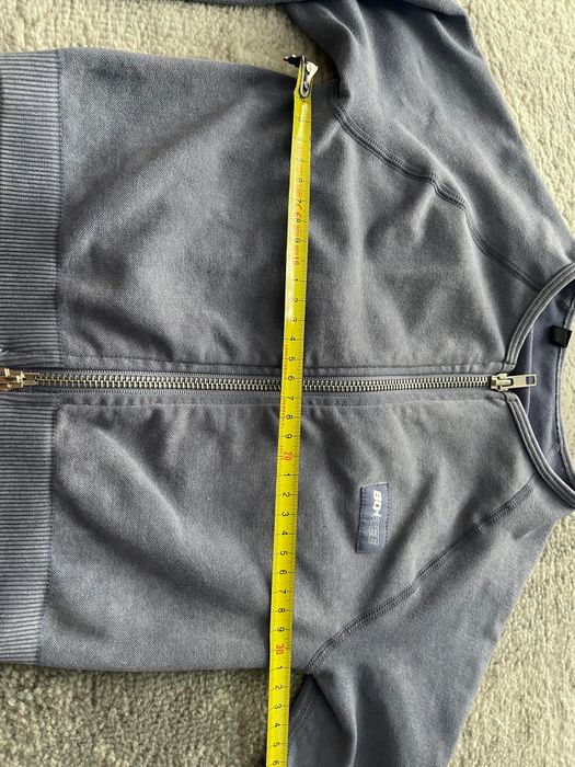 Bo+Tee Women's Cropped Full zip Indigo Purple Long Sleeve Athletic Top