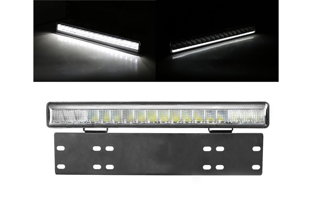 LED бар 38см със стойка за номер 55W 12-24V E-Mark за камион