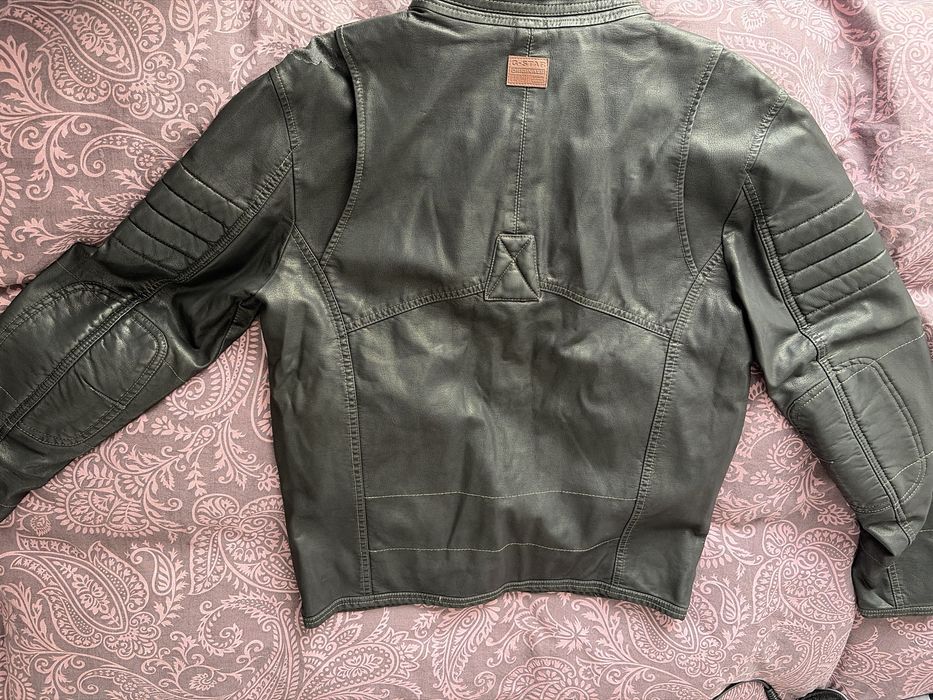 G-star branco leather jacket