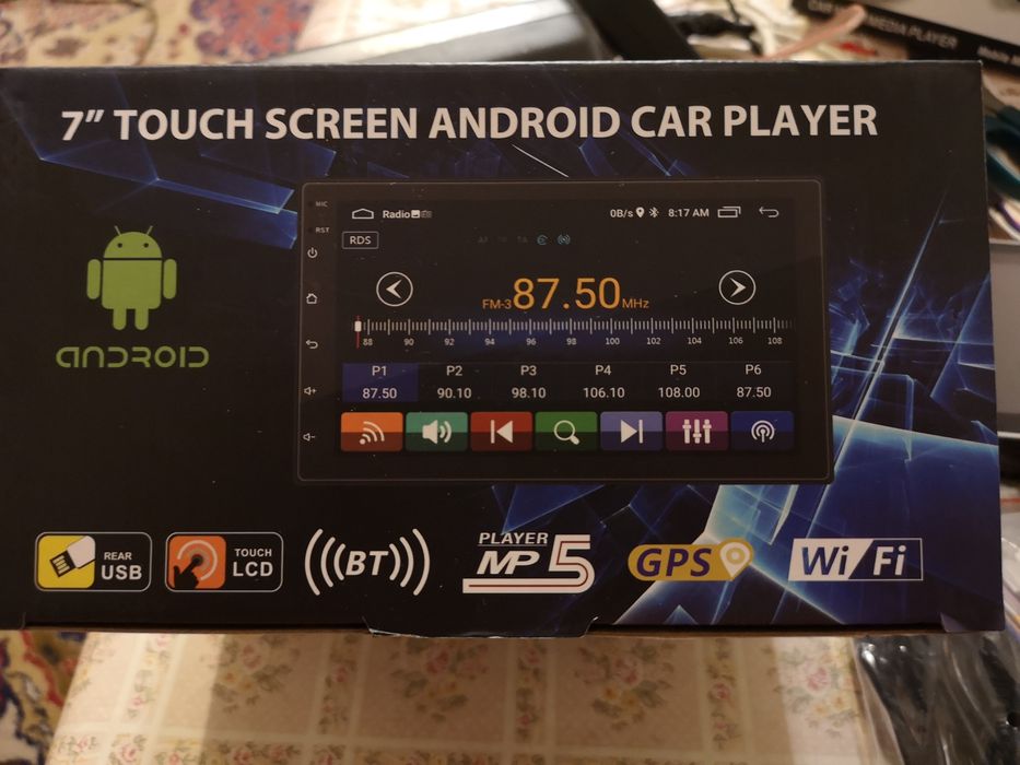Мултимедия андроид 10 реален 7"-2GB RAM 32 ROM. С предно USB