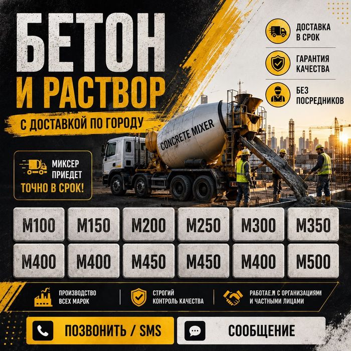 Доставка бетона Миксер