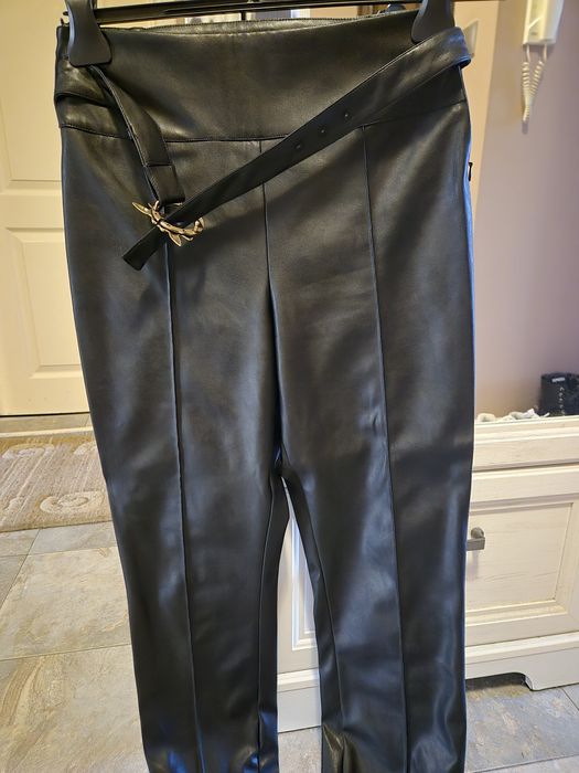 Кожен панталон пинко