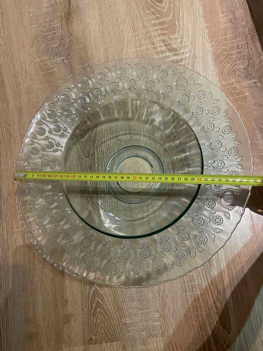 Керамичен свещник и стъклена фруктиера