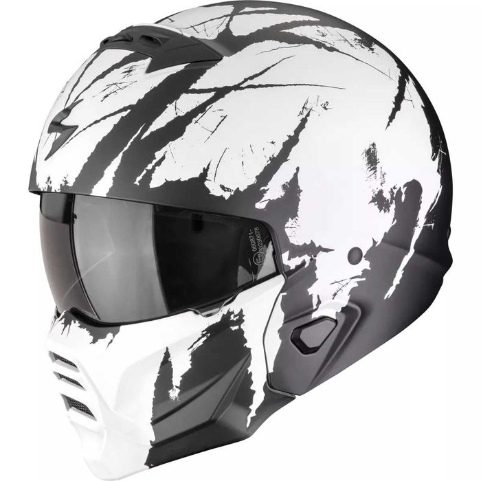 Мото каска Scorpion EXO-COMBAT II MARUDER  Matt Black-White