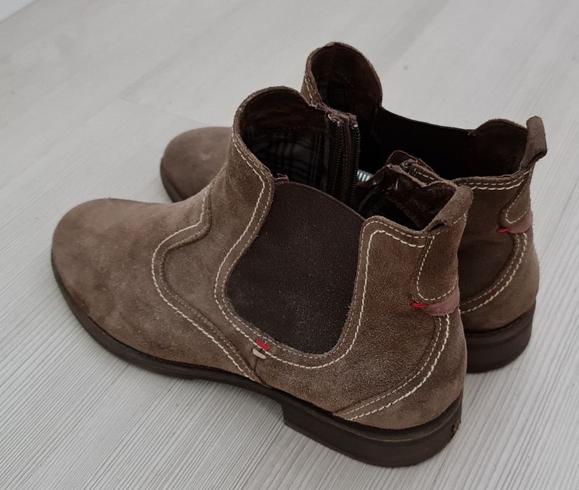 Ghete din piele intoarsa Zee Lane, maro taupe, marimea 42