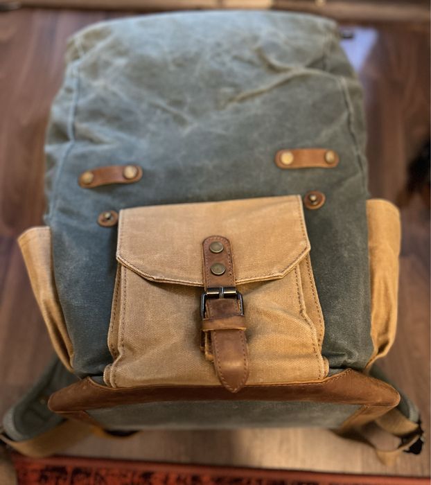 Rucsac Boston Urban Bag verde cerat