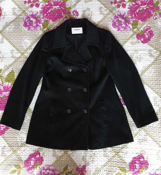 Palton pardesiua negru casmir Johnston of Elgin Max Mara Burberry