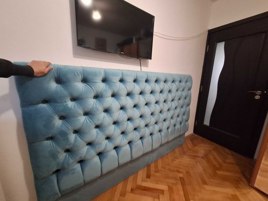 Tăblie Pat Tapițată , reconditionare tapiterie paturi