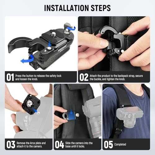 Нова Камерна щипка за раница Neewer PD Arca DSLR GoPro Insta360 камера