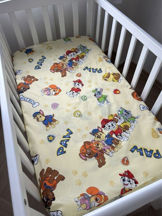 Cearceaf patut 60x120 „Patrula Cățelușilor” – nou, croi personal