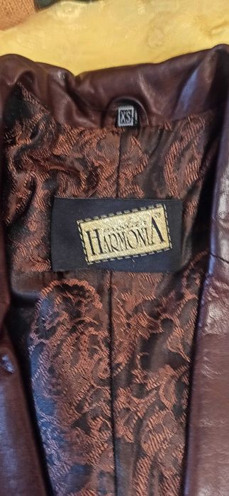 Кожено винтидж манто