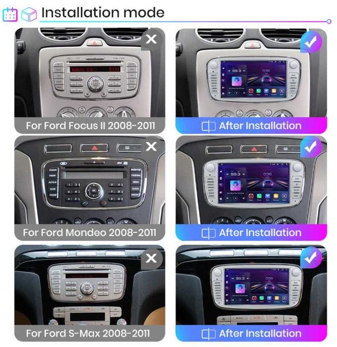 Мултимедия за FORD Mondeo, Focus S-Max, C-Max, Galaxy 2/32 Android 14