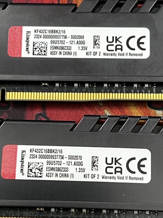 16Gb RAM Kingston Fury 2 x 8 GB 3200Mhz