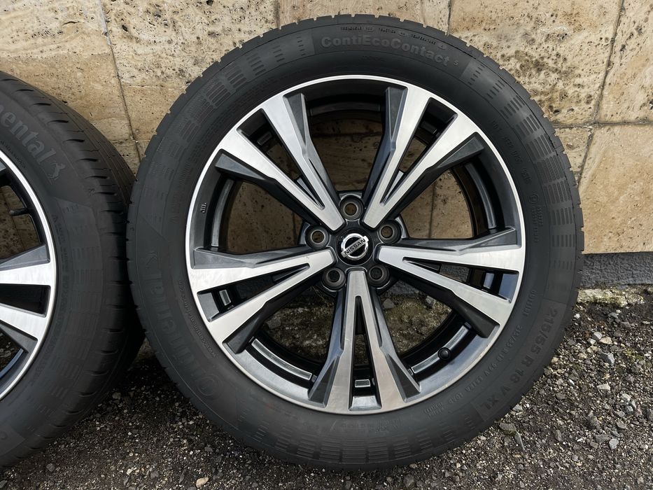 Jante Roti 18 Originale 5X114,3 Nissan Qashqai Juke Dacia Duster Renault Arkana Captur Anvelope vara 215 55 R18