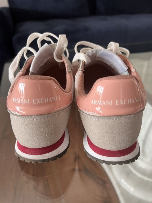 Adidasi Armani Exchange roz cu alb