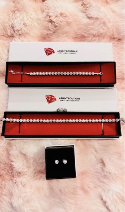 Set Angelic de argint cu pietre zirconiu AAA+