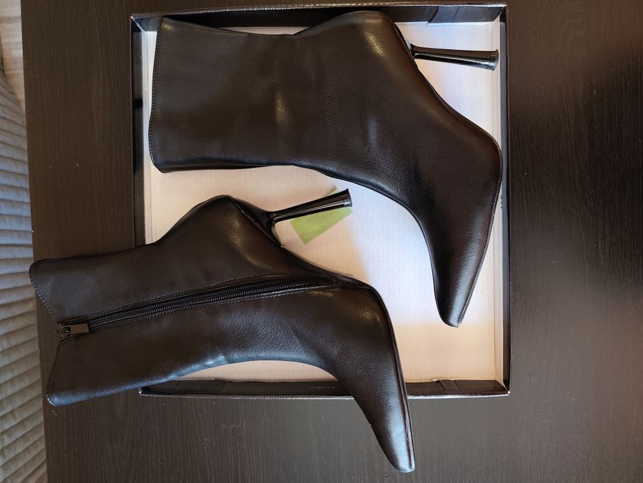 Боти черни еко кожа -NEW YORKE,37- EU, 6.5-US/CAмер