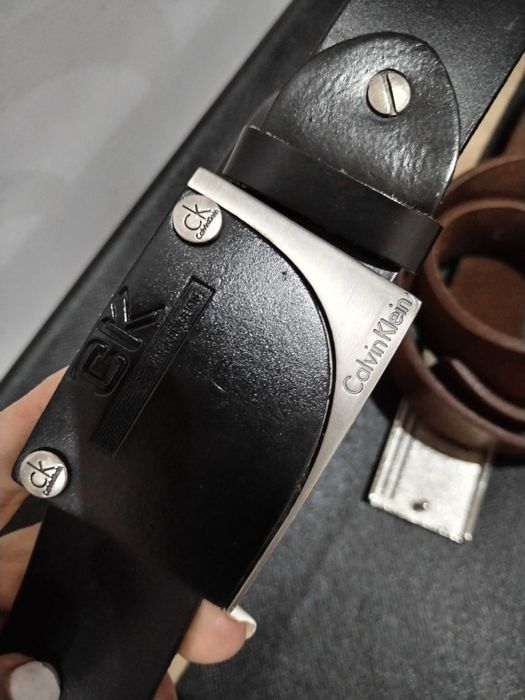 Оригинални мъжки колани Calvin Klein естествена кожа