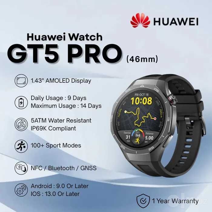 Новый Huawei Watch GT 5 Pro 46mm • Часы •