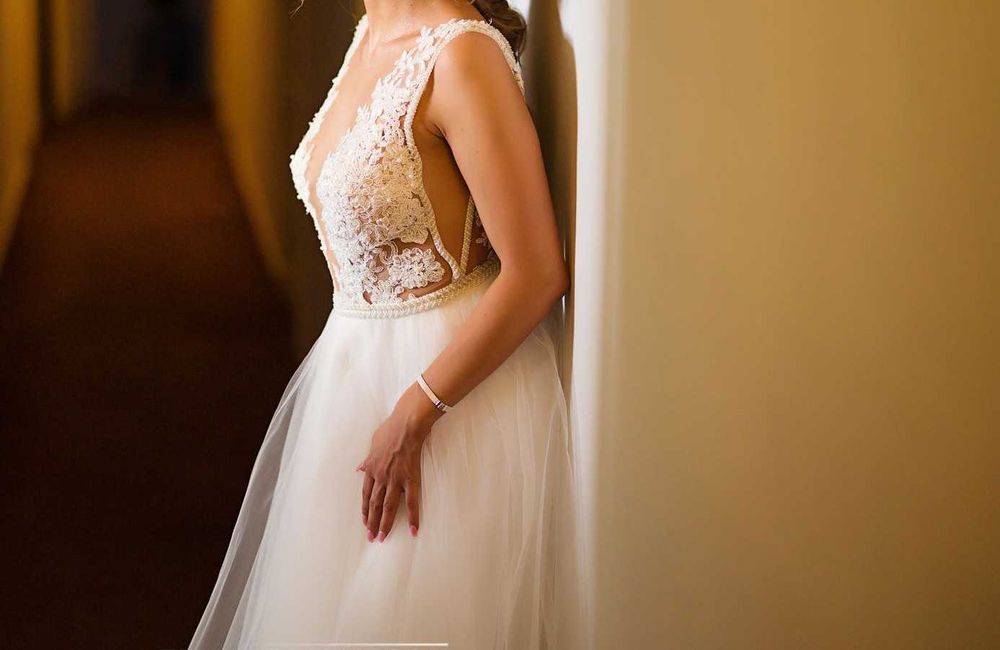 Rochie de mireasa croita integral manual