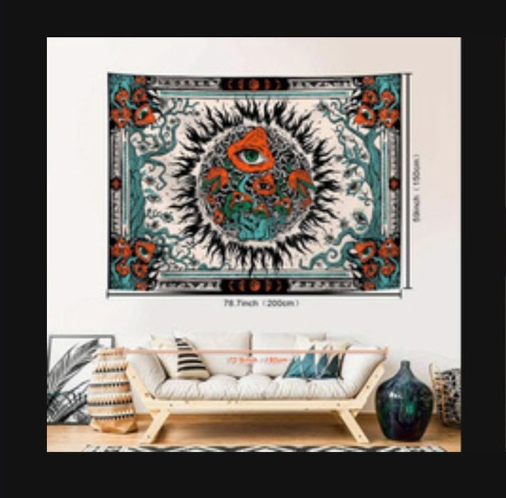 Magic mushrooms wall cloth