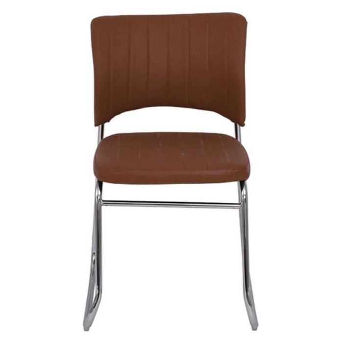 Стол, VENUS, Кафяв, Черен, Бял, Изкуствена кожа, 52х52х83см.