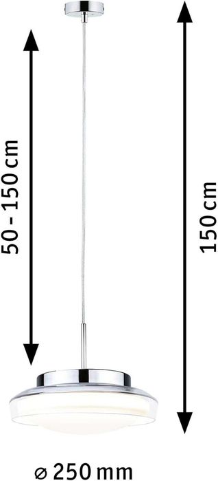 Paulmann 71080 LED Висящо осветително тяло за баня, IP44, 11,5W, Хром