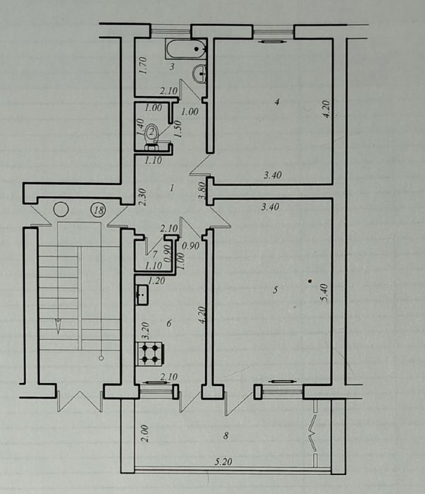 2х комнатная квартира (своя) в районе рынка Куйлюк