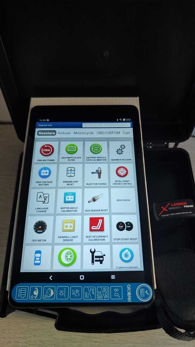 Kit tester diagnoza auto Launch+Tableta 41 functii speciale lb romana