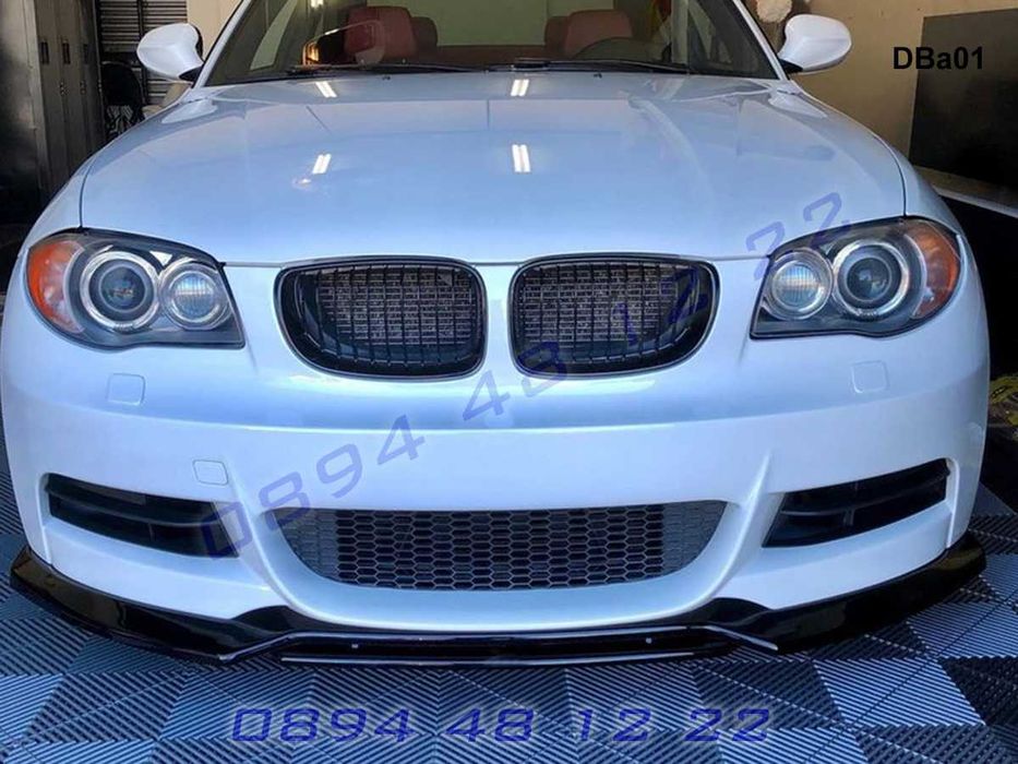 Тунинг Лип Спойлер Нож Предна Броня BMW 1 E82 E88 БМВ Е82 Е88
