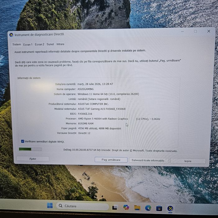 Amanet F 28: Laptop Asus TUF Gaming A15  15.6"(N)