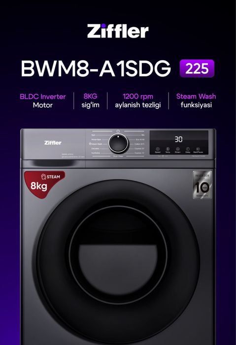 ZIFFLER 6/8 kg steam. Invertor